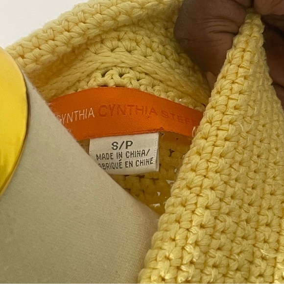 Cynthia Steffe crochet cotton 3/4 sleeve cardigan women’s Size S grandmacore - Picture 14 of 15